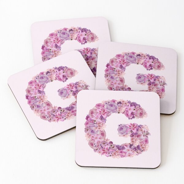 Item preview, Letter G | Pink Flower Pattern | Letter Art | Typography designed and sold by hayleylauren.