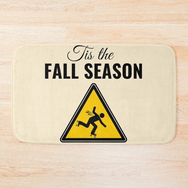 Item preview, Tis the Fall Risk - Roller Skater Falling Script Sign Funny designed and sold by KreativeLaedy.