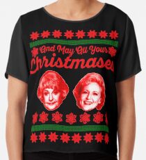 Goldene Mädchen Weihnachten Chiffontop