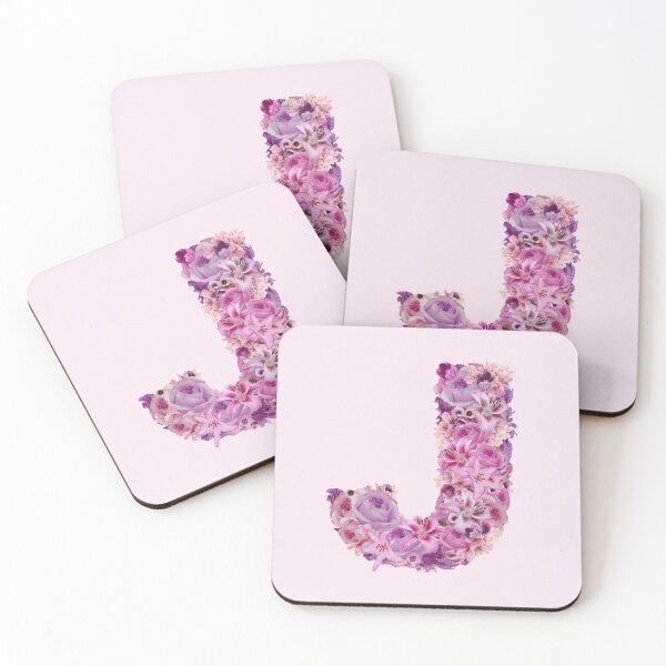 Item preview, Letter J | Pink Flower Pattern | Letter Art | Typography designed and sold by hayleylauren.