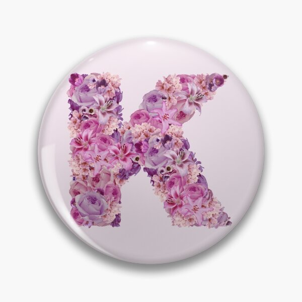 Item preview, Letter K | Pink Flower Pattern | Letter Art | Typography designed and sold by hayleylauren.