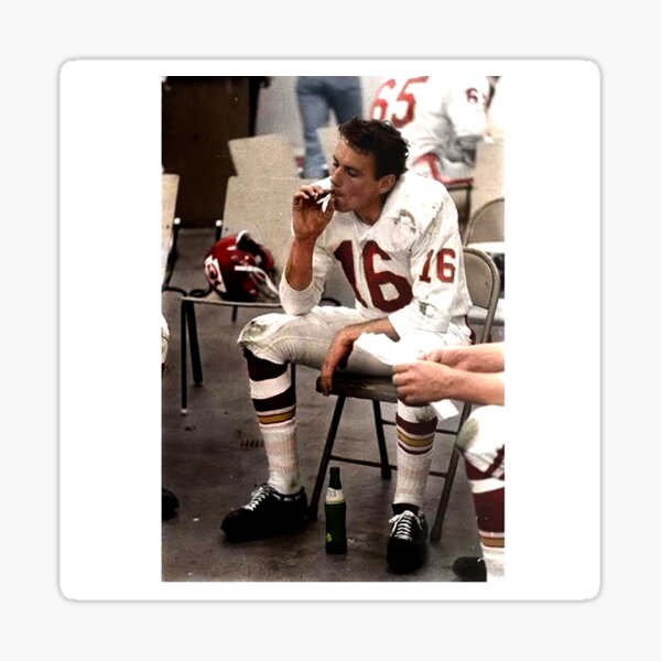 “len dawson cigarette poster” Sticker for Sale by sakjaneyongono