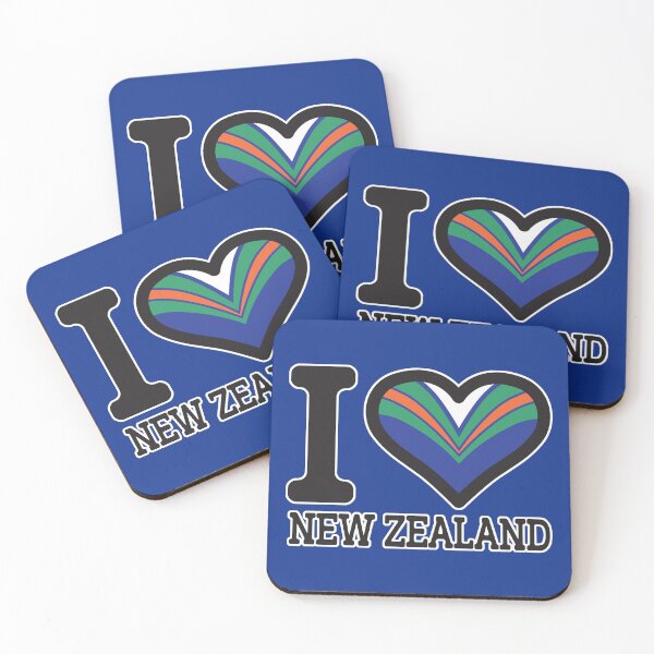 Item preview, “I love New Zealand” Apparels, Merchandise, T Shirts, Leggings, Skirt, Mask, Apron, Bags designed and sold by Ink Inc.