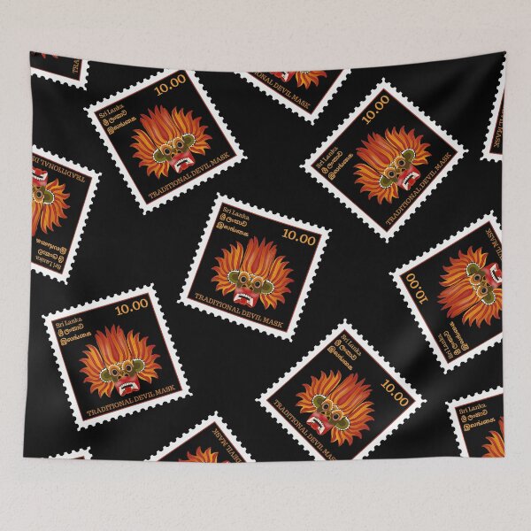 Item preview, Sri Lanka Postage Stamp Yaka Traditional Devil Mask designed and sold by Legit Hooligan.