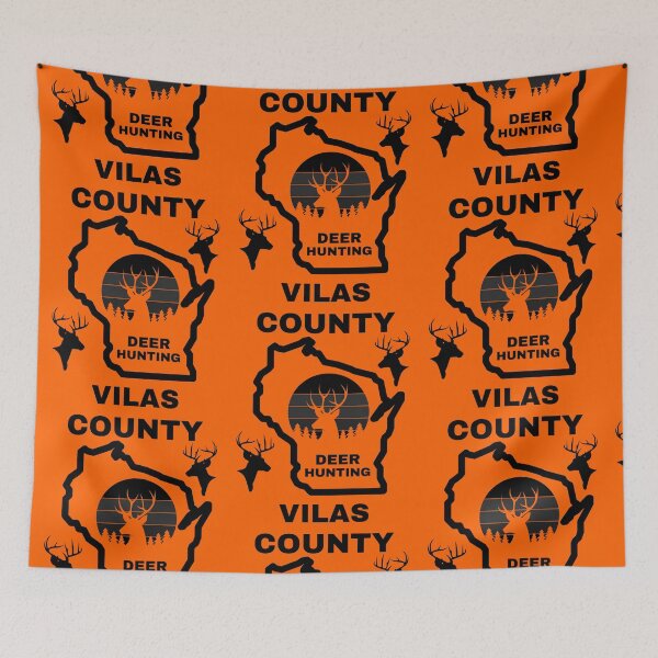 Item preview, Wisconsin Deer Hunter Vilas County designed and sold by WoodburyLake.