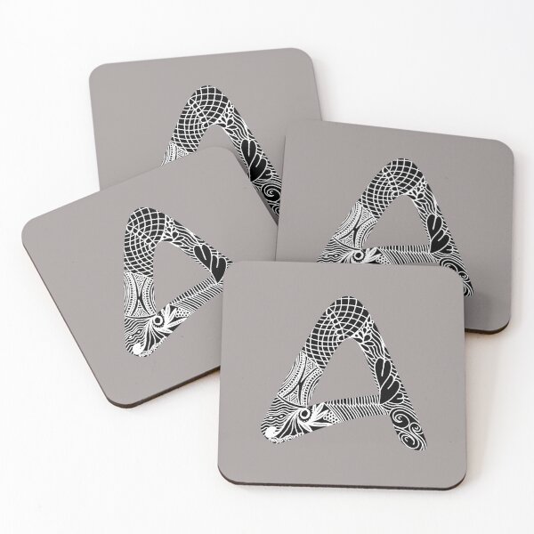 Item preview, A- letter in zentangle style designed and sold by kreativeadern.