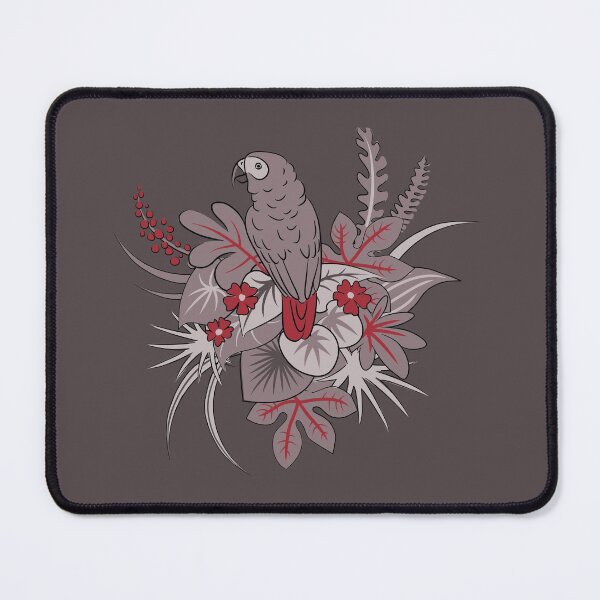 Item preview, African grey parrot: vignette 2 (dark grey) designed and sold by selfproclaimd.