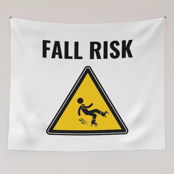 Item preview, Fall Risk - Roller Skater Falling Sign Funny designed and sold by KreativeLaedy.
