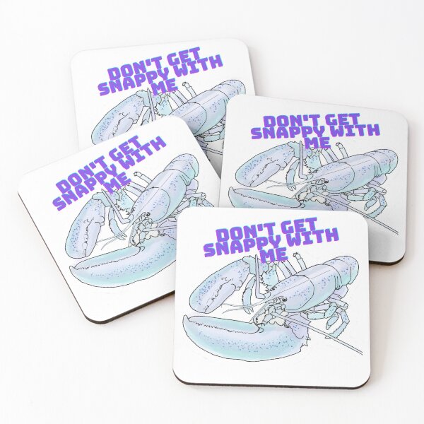 Item preview, Don't Get Snappy with Me - Funny Lobster Pun designed and sold by BunnyBizarre.