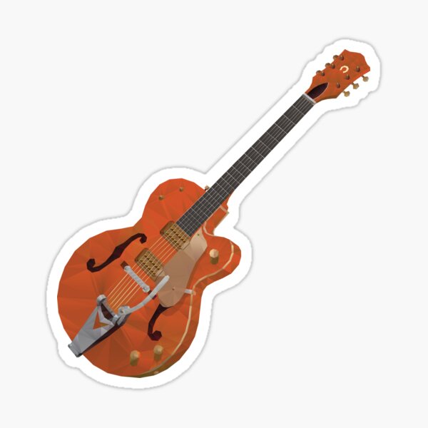 Gretsch Chet Atkins Guitar polygon art Sticker