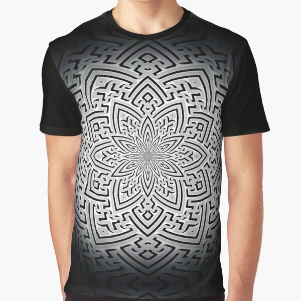 Sayagata Variation Schatten Lotus Grafik T-Shirt