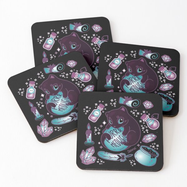 Item preview, Purr meowgic black magic cat designed and sold by SPIRIMAL.