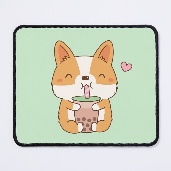 Item preview, Cute Corgi Loves Bubble Tea designed and sold by rustydoodle.
