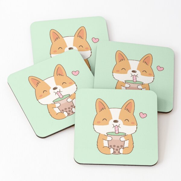 Item preview, Cute Corgi Loves Bubble Tea designed and sold by rustydoodle.