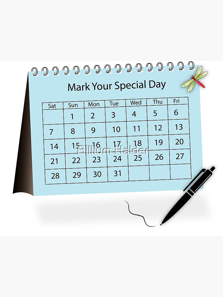 calendar design T-shirt  Mark Your Special Day Greeting Card for