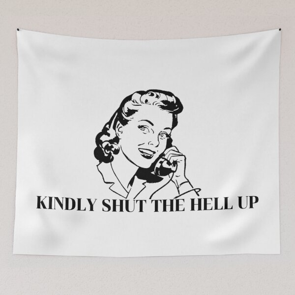 Item preview, Shut the hell up retro designed and sold by NightOwlPrint.