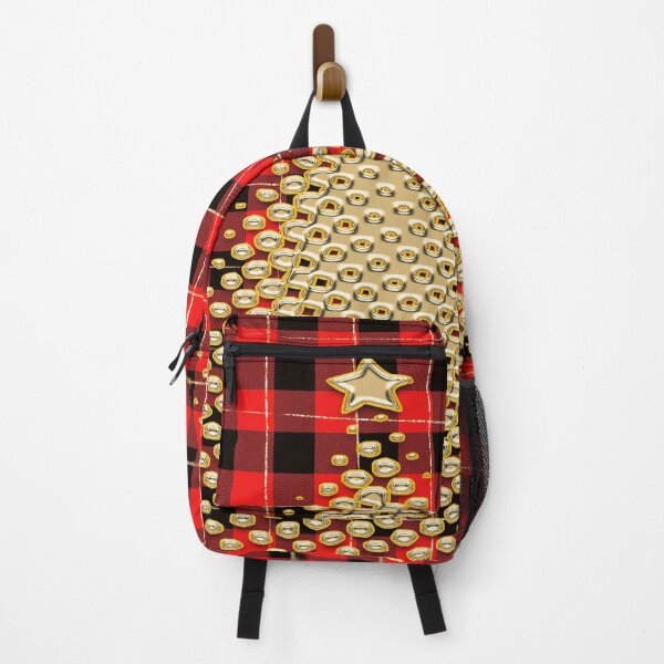 Item preview, Gold Christmas Tree in Red Buffalo Plaid designed and sold by Tamas Das.