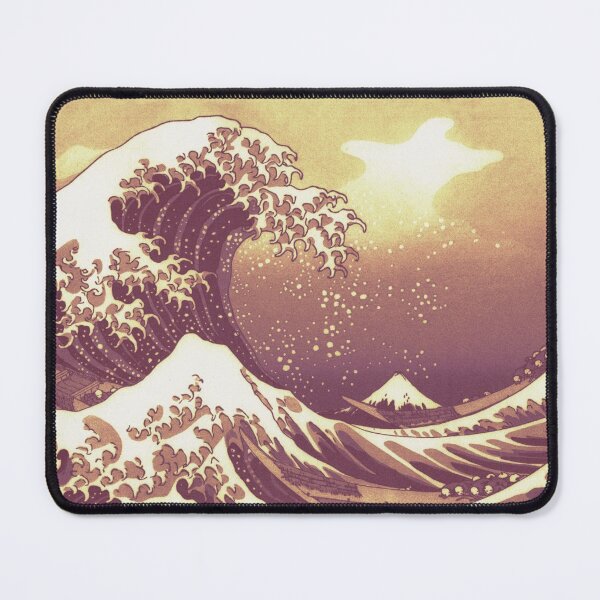 lithograph great wave off kanagawa Mouse Pad