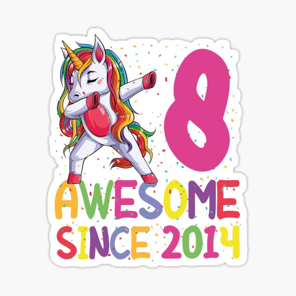 8th Birthday Girl Stickers for Sale