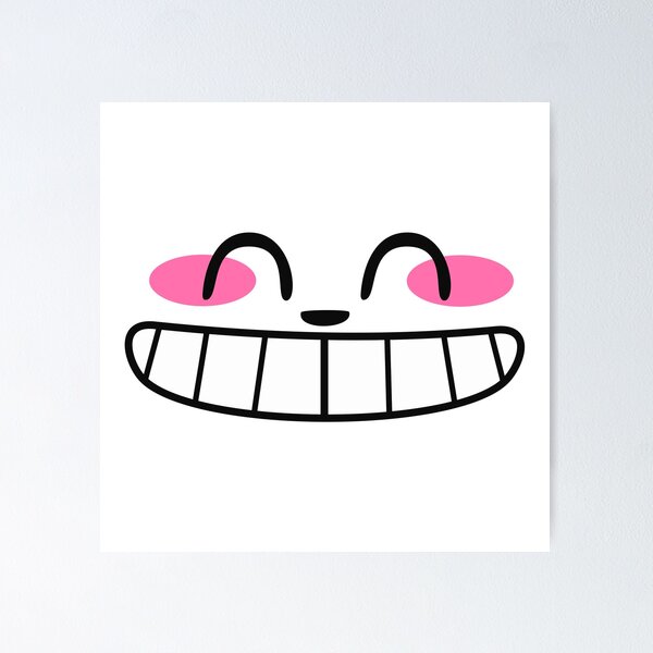 Kawaii Cartoon Cat. Funny Smiling Little Kitty with Pink Stripes