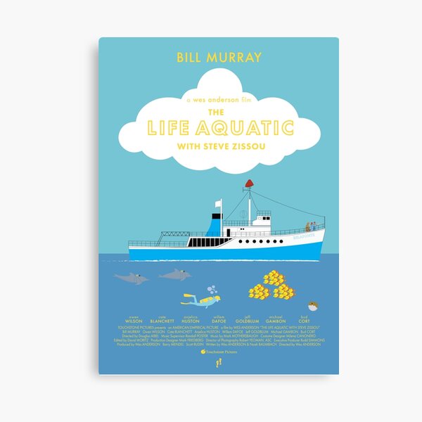 The Life Aquatic with Steve Zissou Movie Poster (alt version) Canvas Print