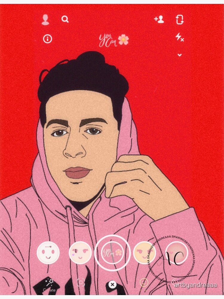 "Izzytube (Snapchat filter) drawing/photoedit" Sticker for Sale by