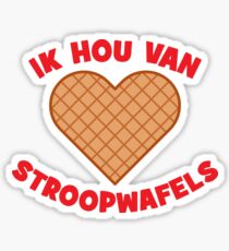 Ik hou van Stroopwafels Sticker