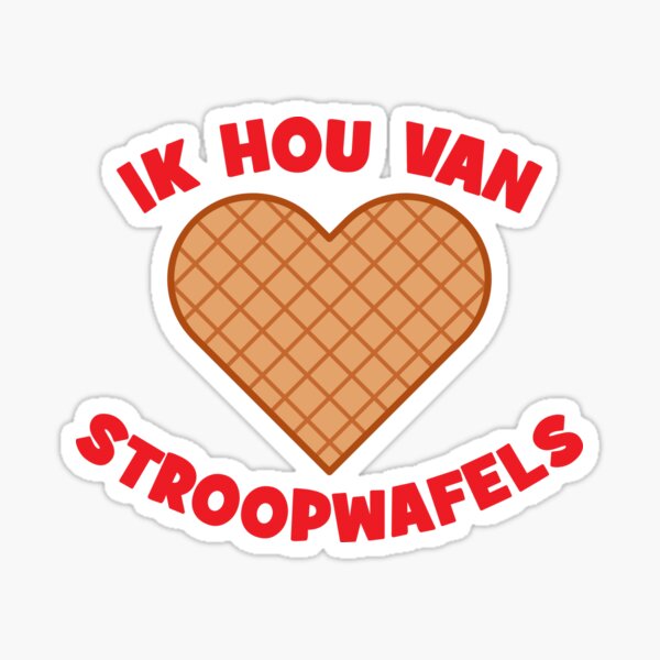Ik hou van Stroopwafels Sticker