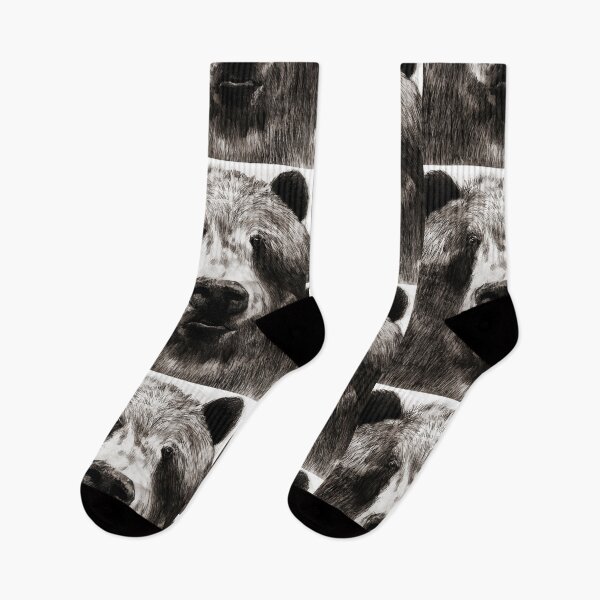 Item preview, Brun the bear, graphite drawing designed and sold by Lemomo-artworks.