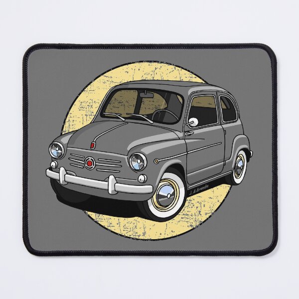 Item preview, My drawing of the popular Italian utility vehicle with a yellow background designed and sold by designjaag.