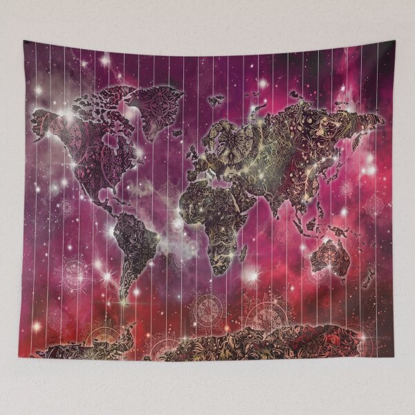 Item preview, world map mandala space 2 designed and sold by BekimART.