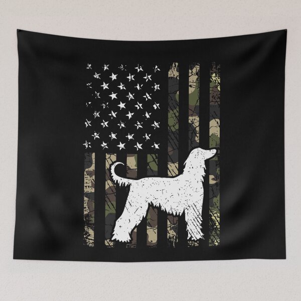 Item preview, Afghan Hound Camouflage USA Flag designed and sold by rafaeltto.