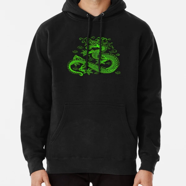 Neon green dragon hoodie sale