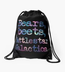 Bears, Beets, Battlestar Galactica Drawstring Bag