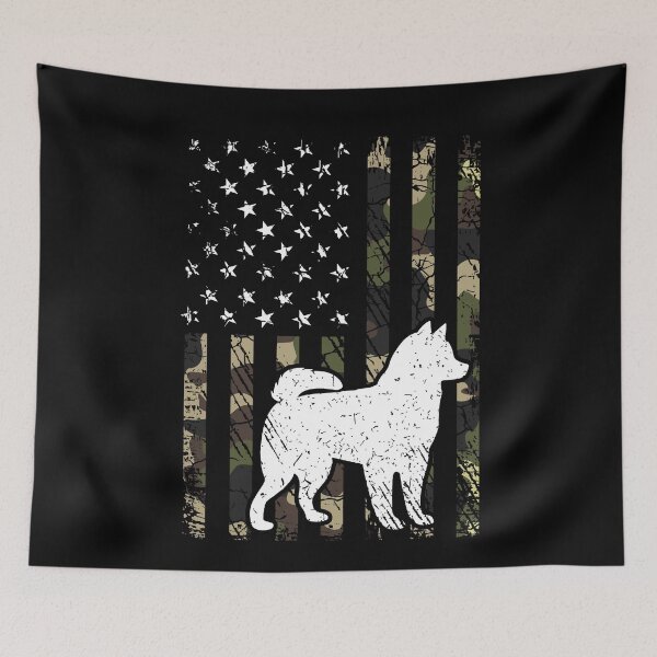 Item preview, Alaskan Klee Kai Camouflage USA Flag designed and sold by rafaeltto.