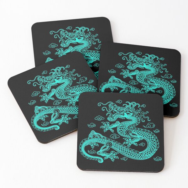 Item preview, Turquoise Chinese Dragon designed and sold by SoccaTamam.