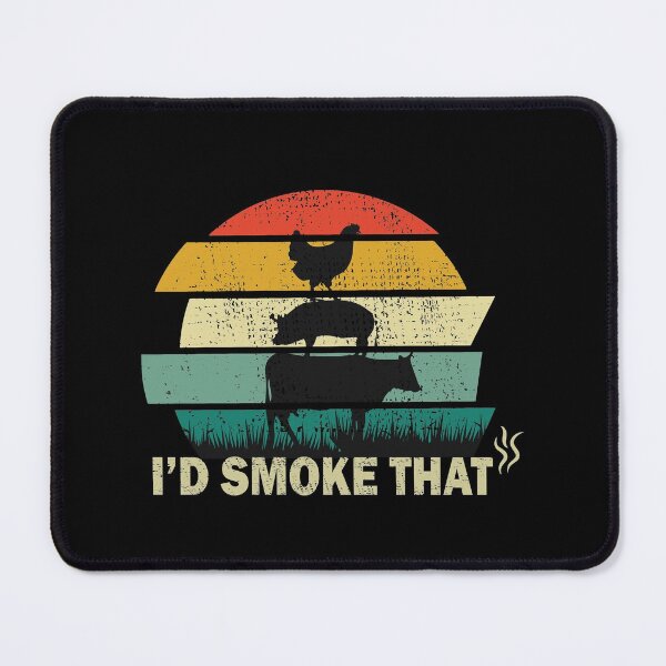 Item preview, Mens Chef Butcher Cook BBQ I'd Smoke That Cow Beef Funny designed and sold by lovelystore200.