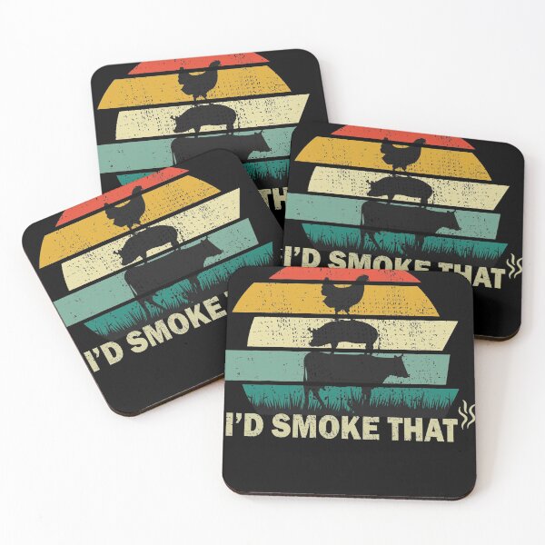 Item preview,  Mens Chef Butcher Cook BBQ I'd Smoke That Cow Beef Funny designed and sold by lovelystore200.