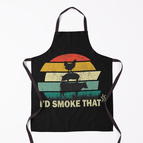Item preview,  Mens Chef Butcher Cook BBQ I'd Smoke That Cow Beef Funny designed and sold by lovelystore200.