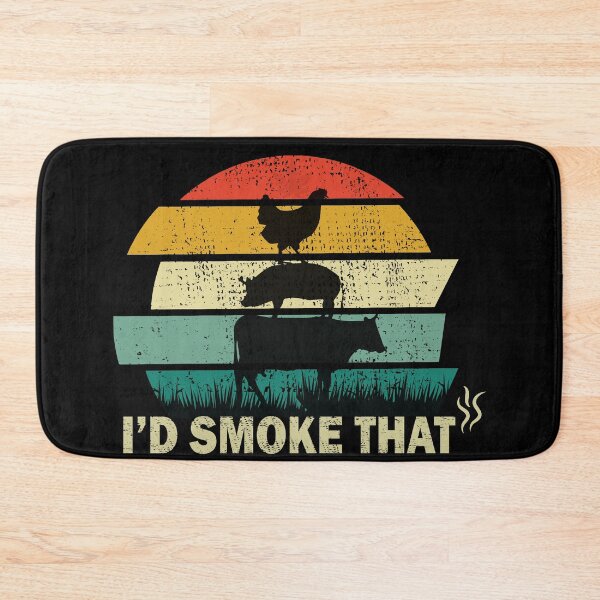 Item preview, Mens Chef Butcher Cook BBQ I'd Smoke That Cow Beef Funny designed and sold by lovelystore200.