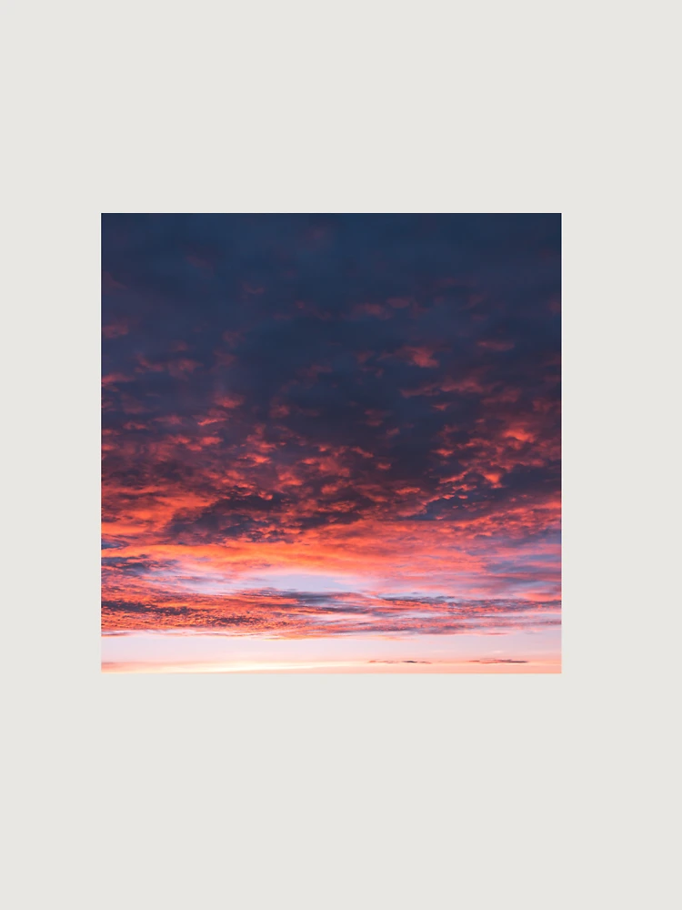 Aperçu 6 sur 6. Sweatshirt premium oversize avec l'œuvre Coucher de Soleil Nuages Rouges créée et vendue par Eyecatcher007.