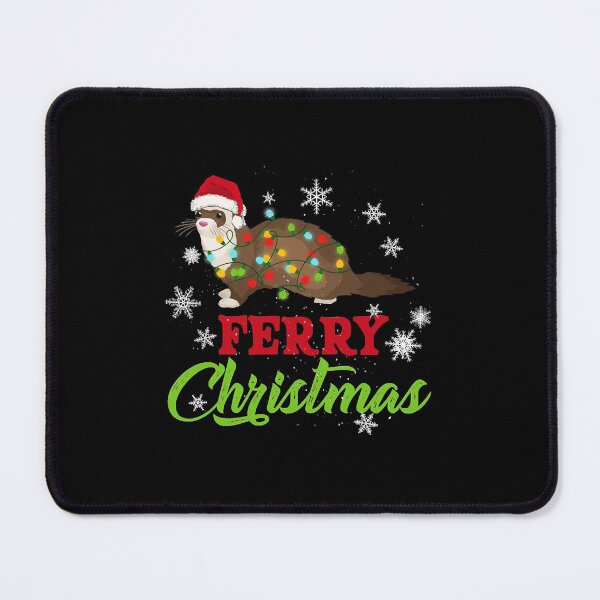 Item preview, Ferry Christmas Funny Ferret Wearing Santa Hat Xmas Season designed and sold by iciamarks59.