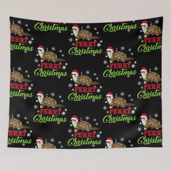 Item preview, Ferry Christmas Funny Ferret Wearing Santa Hat Xmas Season  designed and sold by iciamarks59.