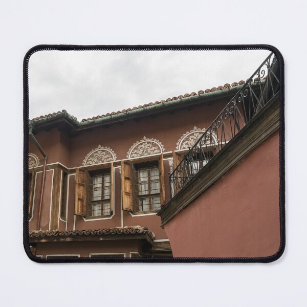 Item preview, Old Town Plovdiv - Hugging Revival Houses in White Russet and Brown designed and sold by Georgia Mizuleva.