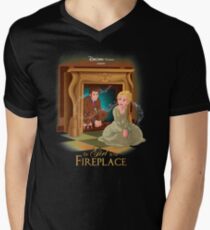 The Girl In The Fireplace Men's V-Neck T-Shirt