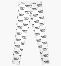 Navy Proud navy blue distressed Leggings