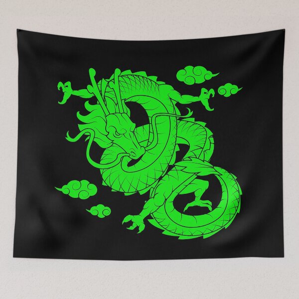 Item preview, Neon Green Chinese Dragon Japanese Dragon Asian Dragons designed and sold by SoccaTamam.