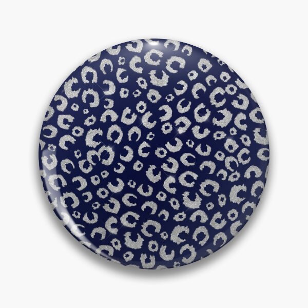Item preview, Classy Blue Silver Glitter Leopard Animal Print designed and sold by InovArtS.