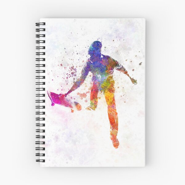 Item preview, Skater jumping in watercolor designed and sold by paulrommer.