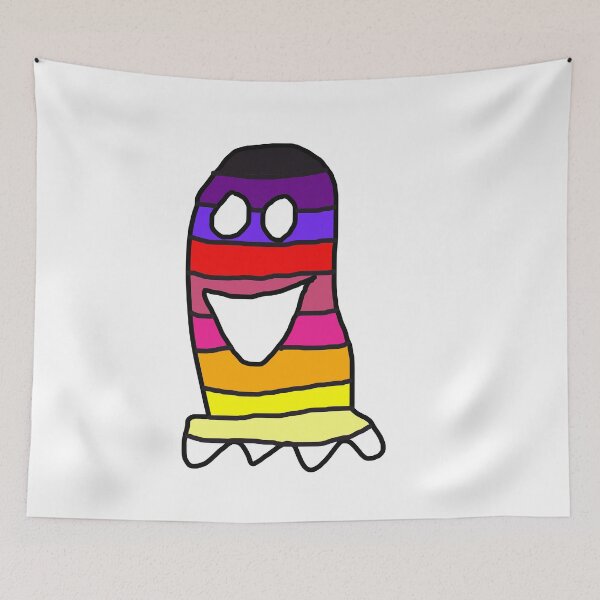 Item preview, Happy dancing ghost in rainbow designed and sold by MacaMacaMaca.